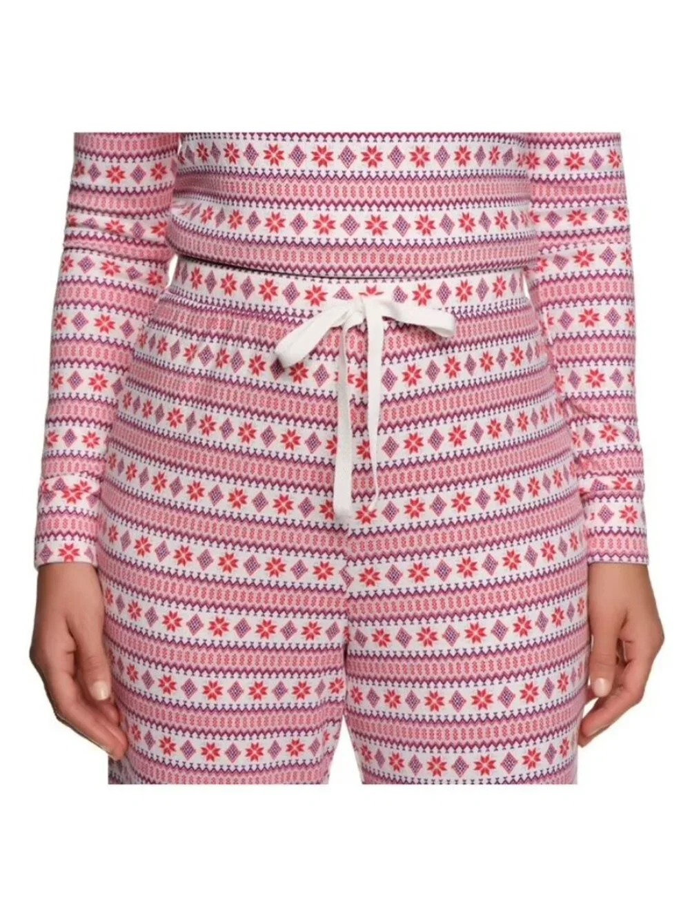 LOFT Women's Henley Pointelle Pajama Set-Size XL-NWT